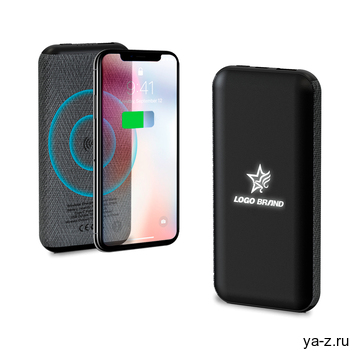 Внешний аккумулятор Stormoway, 10000 mAh с беспроводной зарядкой, черный