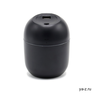 Светодиодный USB увлажнитель Egg с подсветкой, черный-S