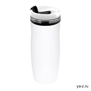 Термокружка Latte, бело-черный