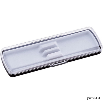 Футляр для ручки Pencase Smart Duo, пластик, для двух ручек, прозрачный/черный