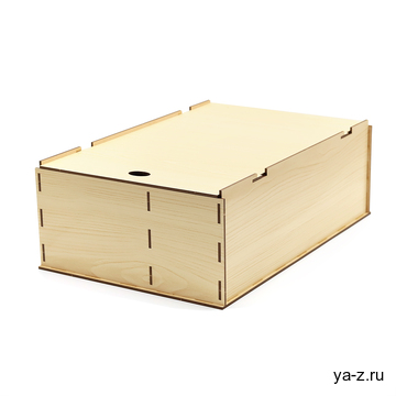 Подарочная коробка ламинированная из HDF 35,5*23,4*12,5 см ( 2 отделения) 