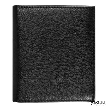 Кошелек с картхолдером Leather Plain, чёрный