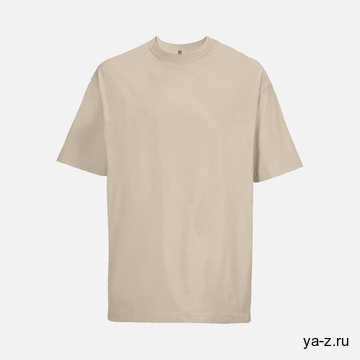 Футболка оверсайз мужская Boxy Men, бежевая (льняная), размер L