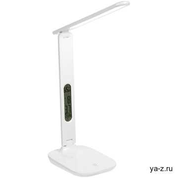 Настольная лампа с часами и календарем Office Torch, белая
