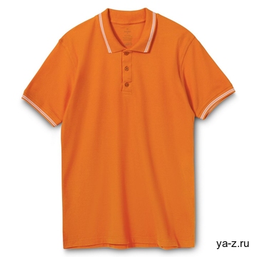 Рубашка поло Virma Stripes, оранжевая, размер S