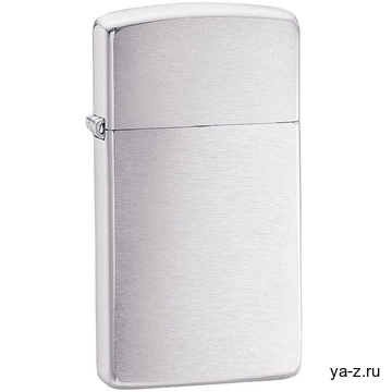 Зажигалка Zippo Slim Brushed, матовая серебристая