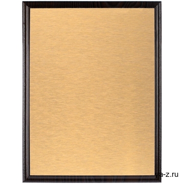 Плакетка Plaque, большая, венге с золотистой пластиной