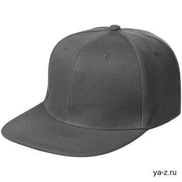 Бейсболка Snapback с прямым козырьком, серая