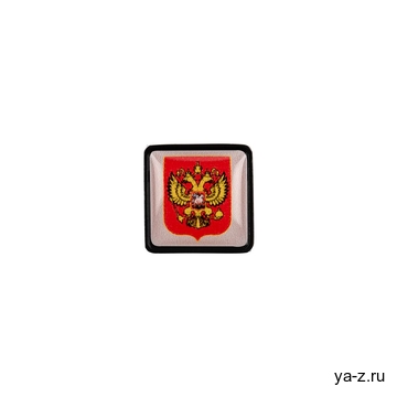 Шильдик на резинку с наклейкой «Российская Федерация», черный