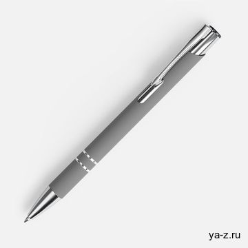 Ручка шариковая Keskus Soft Touch, серая