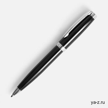 Ручка шариковая Letra Chrome, глянцевая, черная