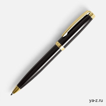 Ручка шариковая Letra Gold, глянцевая, черная