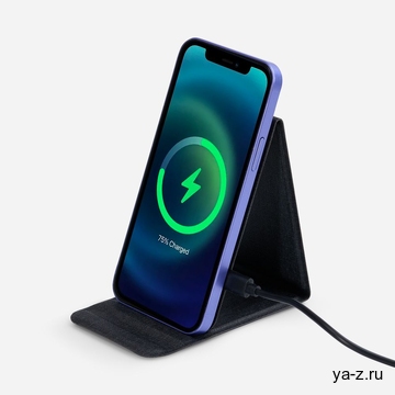 Подставка для смартфона с беспроводной зарядкой Kickstand, серая