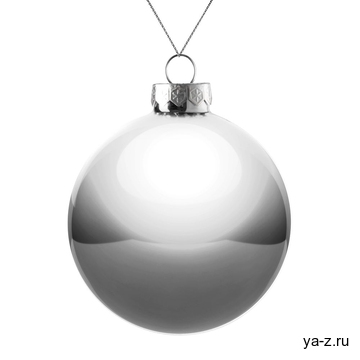 Оформительский шар Finery, 10 см, глянцевый серебристый