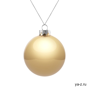 Оформительский шар Finery, 8 см, глянцевый золотистый