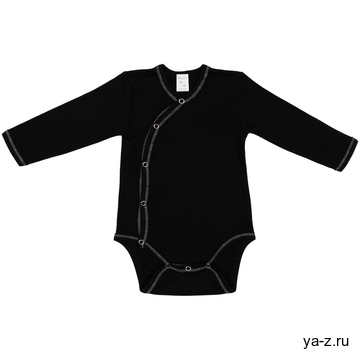 Боди детское Baby Prime, черное, размер 80 см