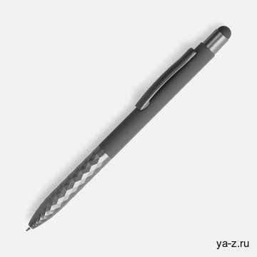 Ручка шариковая Digit Soft Touch со стилусом, серая