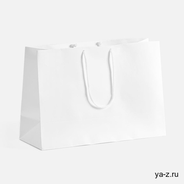 Пакет бумажный с ламинацией Lami Tote M, белый