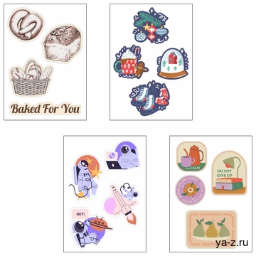 Объемные наклейки под смолой Sticker Pack на заказ