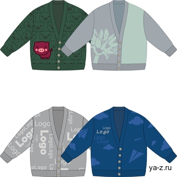 Кардиган Cozy Knit Grand на заказ, акрил, размер S/M