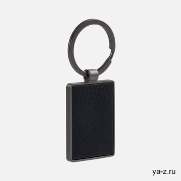 Брелок Gun Metal Leather Rectangle, графитовый