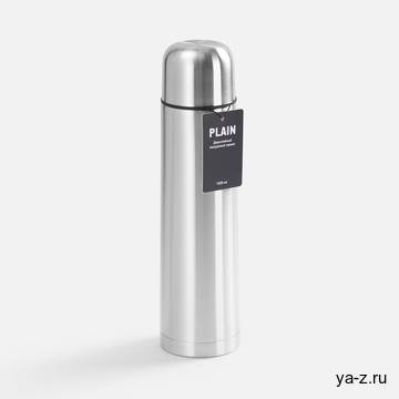 Термос Plain 1000, ver.2, серебристый