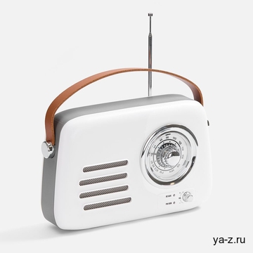 Bluetooth-колонка с радио Retronica, белая
