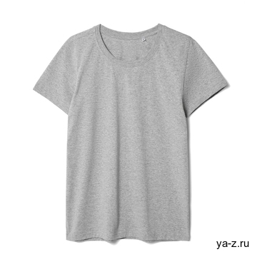 Футболка женская T-bolka Stretch Lady, серый меланж, размер M