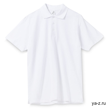 Рубашка поло мужская Spring 210 белая, размер 4XL