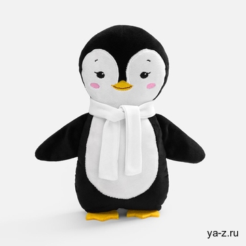 Мягкая игрушка Beastie Toys, пингвиненок с белым шарфом