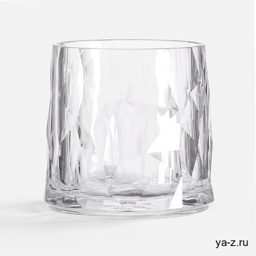 Стакан небьющийся Sate Crystal, вращающийся, прозрачный