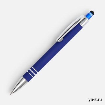 Ручка шариковая Sansen Soft Touch со стилусом, синяя