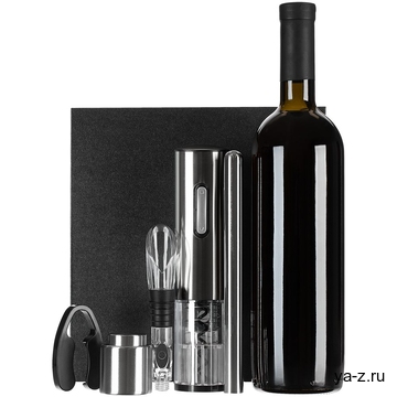 Винный набор Wine Diesel, серебристый