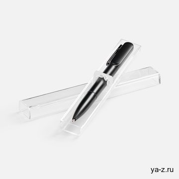 Ручка шариковая Lucenti с подсветкой логотипа, в футляре, черная