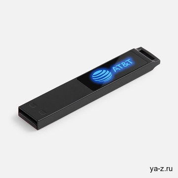 Флешка markBright Black с синей подсветкой, 32 Гб