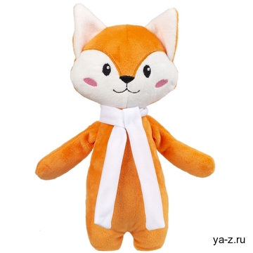 Мягкая игрушка Beastie Toys, лисенок с белым шарфом