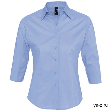 Рубашка женская с рукавом 3/4 Effect 140 голубая, размер L