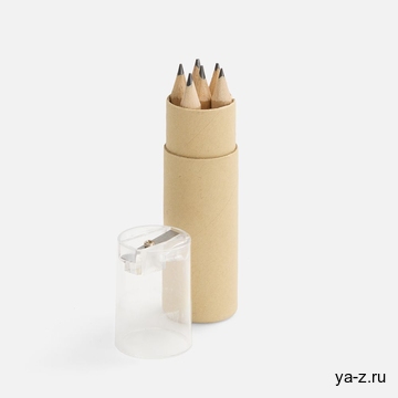 Набор карандашей Pencilvania Office с точилкой, прозрачный