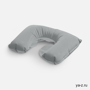 Надувная подушка под шею в чехле Sleep, темно-серая