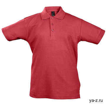 Рубашка поло детская Summer II Kids, красная, на рост 106-116 см