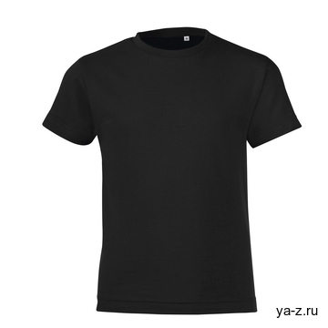 Футболка детская Regent Fit Kids черная, на рост 96-104 см (4 года)