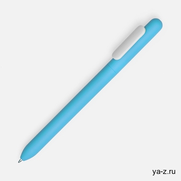 Ручка шариковая Swiper Soft Touch, голубая с белым