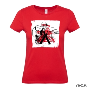 Футболка женская Carmen and Carwoman, красная, размер S