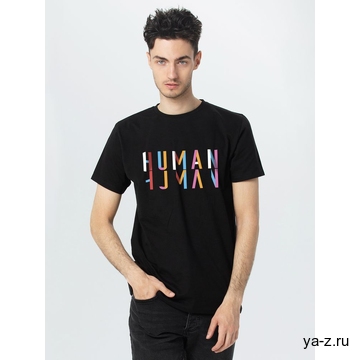Футболка Human, черная, размер S