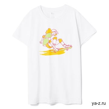 Футболка детская Skateboard, белая, 6 лет
