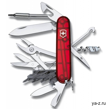 Офицерский нож CyberTool L, прозрачный красный