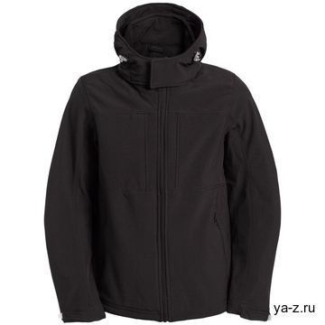 Куртка мужская Hooded Softshell черная, размер S