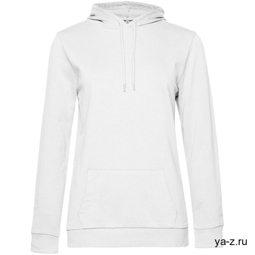 Толстовка с капюшоном женская Hoodie, белая, размер L