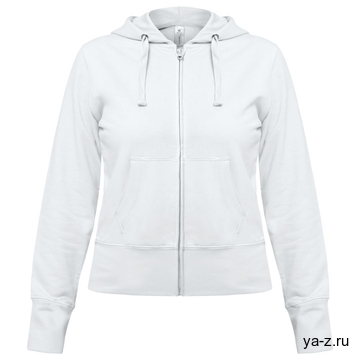 Толстовка женская Hooded Full Zip белая, размер XS