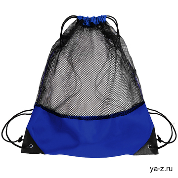 Рюкзак мешок с укреплёнными уголками Mesh, синий, 35*41 см, полиэстер 210D